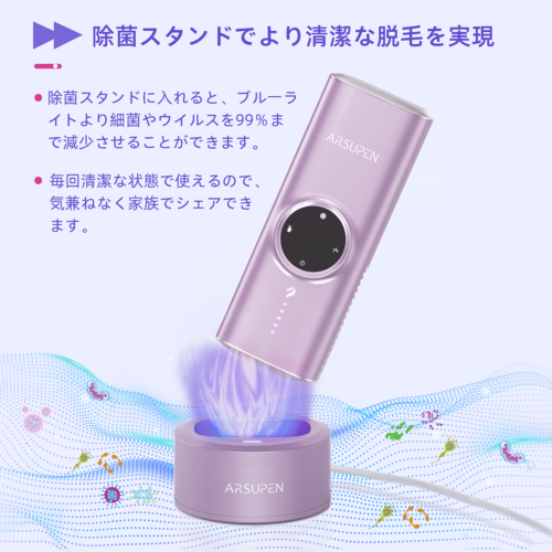 Arsupen 脱毛器 IPL 光美容器 冷却 ワキ メンズ レディース 男女兼用 全身 ムダ毛 美肌 全身脱毛 サロン級 光脱毛器 家庭用脱毛器 自動照射 冷感 - 画像 (7)